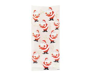 20 Christmas / Xmas Cello / Cellophane Party / Gift Bags (Twinkle Santa)