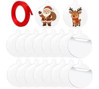 20 Clear Baubles for Crafting, 3 Inch Acrylic Baubles Blanks, DIY Christmas Decorations, Personalised Ornaments for Christmas Tree, Kids Art Projects, Wedding Party Decor