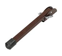 20 cm / 8 in Brown Kick Down Door Stop - Keep The Door Stay Open for Garage Gate Home Office Metal Door Stopper with Rubber Bumper