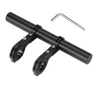 20 cm Double Mount Handlebar Aluminium Alloy Bicycle Handlebar Bicycle Extender Holder Handlebar Extension with Hex Key for Mountain Bike Bicycle Black