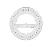 20 CM Full Round Protractor, 360 Degree Plastic Measuring Tools Math Organic Semicircle Circle Protractor Drawing Template Design Tool Ruler
