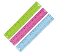 20 cm Ruler 3 Colours Great For Students to use 3 Pieces/Kit