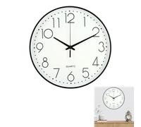 20 cm Wall Clock Without Ticking Noise, Silent Analogue Modern, High Accuracy, Easy to Read, Round Decorative, for a Quiet Environment at School and Home
