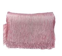 20 cm x 1 m Fringe Border,Fringe Tape,Decorative Ribbon,Dance Fringe,Cut Fringe,Silk Tassel,Fringe Ribbons for Sewing,DIY Crafts,Clothing,Lingerie,Costumes,Curtains,Decoration,Antique Pink