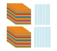 20 Colorful Striped Mexican Paper Towels, 25 Straws, Birthday Party Decorations for Adults, Colorful and Elegant Party Napkins, Mexican Party Decorations, Napkins Colorful Party Theme