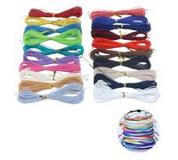 20 Colors 1mm Waxed Cord, Colourful Waxed Thread, Beading Macrame for Jewellery Making, Bracelet Cords for Handmade Craft, String for Bracelet Making DIY Crafts Macrame Leather Sewing(Combo 20)