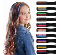 20 Colors Hair Chalk Set for Girls,10Pcs Temporary Bright Hair Chalk Comb Hairs Coloring Washable HairChalk Pens Set for HairDyeing Party,Cosplay,Christmas,Birthday,Carnival