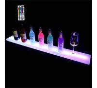 20 Colors LED Liquor Bottle Display Shelf Remote Controlled Lighted Freestanding Wine Rack Perfect for Home & Bar Parties 100CM Drink Liquor Bottle Holder