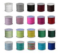 20 Colors Nylon Braided Rope Color Line China Knot Hemp Rope Braided DIY Necklace Bracelet Jewelry Crafts Making, Length 45 Meters, Diameter 0.8 mm (Style 2)