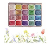 20 Colors Watercolor Painting Set,Multitudet Watercolor Paint, Metallic Watercolor Paints,Glitter Watercolor With Sparkles,Multitudet Metallic Watercolors,For Adults Kids Beginners Artists (A, 2.3ML)