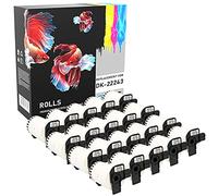 20 Compatible Rolls DK-22243 102mm x 30.48m Continuous White Standard Address Labels Compatible with QL-1050 QL-1060N QL-1100 QL-1110NWB