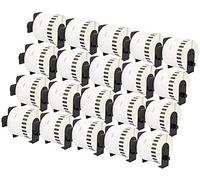 20 Compatible Rolls DK44205 DK-44205 62mm x 30.48m Continuous Removable Labels for P-Touch QL-500 QL-550 QL-560 QL-570 QL-700 QL-800 QL-810W QL-820NWB QL-1050 QL-1060N QL-1100 QL-1110NWB