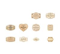 20-Count Aged Appearance Cardstock Labels Stylish 10 Design Scrapbook Sticker for Journals and Reminders Scrapbooking Supplies
