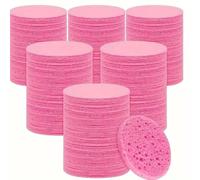 20 Count Compression Facial Sponge - Hypoallergenic Natural Exfoliating Sponge for Sensitive Light Beige, Gentle Makeup & SPA Use