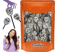20-Count Halloween Skulls, Mummies, and Ghosts Tattoo Lollipop Suckers Candy, Great for Halloween Goody Bag Fillers, 8Gram Pops