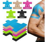 20 Count Kinesiology Tape for Shoulder Precut Shoulder Tape for Pain Relief, Waterproof & Elastic, Breathable Latex-Free Tape for Pain Support and Muscle Sports (Blue, Beige, Rose Red, Green, Black)