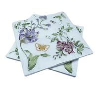 20 Count Paper Napkins Vintage Floral Pattern,Printting Peony Birds Decorative Decoupage Dinner Tea Party Shower Serviettes, Floral & BIutterfly I