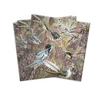 20 Count Paper Napkins Vintage Floral Pattern,Printting Peony Birds Decorative Decoupage Dinner Tea Party Shower Serviettes, Retro Hummingbird