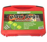 20 Crusader Glow In The Dark Rock Pegs for Caravan Awnings Tents In Case