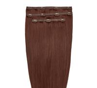 20" Deluxe Remy Instant ClipIn Hair Extensions Crimson Brown