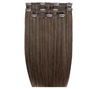 20" Deluxe Remy Instant ClipIn Hair Extensions Espresso Brown Brown
