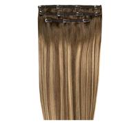 20" Deluxe Remy Instant ClipIn Hair Extensions Mocha Melt Brown