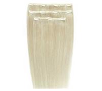 20" Deluxe Remy Instant ClipIn Hair Extensions Pure Platinum Blonde