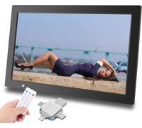 20" Digital Picture Frame USB, IPS Screen 1920x1080 Digital Photo Frame Slide Show for Gifts Compatible with 64GB USB Flash Drive SD Card Slot, Support Music Video Motion Sensor with Romote Control