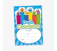 20 Dojo Champion Monster Childrens Pupils School Praise Reward Certificates A5 Brainwaves Primary Teaching Services