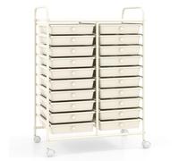 20-Drawer Rolling Storage Cart, Multi-Purpose on Wheels, Metal Frame for Office & School, Ideal for Scrapbooking & Craft Supplies, Versatile Storage Solution