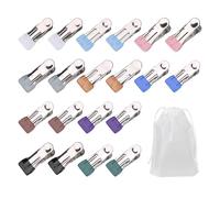 20 Drying Clips, 1 Storage Bag, Metal Clothespins, Sock Clips For Washer And Dryer, Beach Towel Clips
