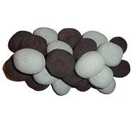 20 Duck Egg Blue/brown Gas fire Ceramic Pebbles Replacements/Bio Fuels/Ceramic TO COALS 4 U
