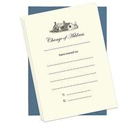 20 Eco-Friendly Change of Address/Simple Moving Cards with Blue Envelopes