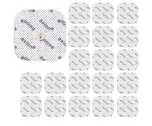 20 Electrodes Compatible with COMPEX - TENS EMS Pads Easy snap 5x5cm - Button Connection 3.75mm - axion Brand Quality