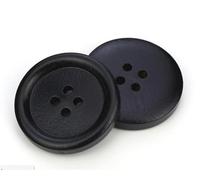 20 Elegant Wooden Buttons Round 30 mm Black Four Hole Buttons with 4 Holes 2.5 mm for Sewing Craft Buttons Wooden Jacket Buttons