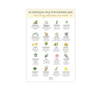 20 Essential Oils for Summer And How They Influence Your Mood Canvas Poster Wall Art Decor Print Picture Paintings for Living Room Bedroom Decoration 16x24inch(40x60cm) Unframe-style-4