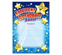 20 Excellent Attendance Award Childrens Pupils School Praise Reward Certificates A5 Brainwaves Primary Teaching Services