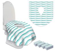 20 Extra Large Toilet Seat Covers Disposable for Kids & Adults-Toilet Covers Disposable for Travel-Toddler Toilet Seat Cover Liners for Potty Training-Individually Wrapped-Waterproof (Green)