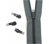20 Extra Zip Sliders for No.3 Continuous ZIPS*29 Colours* Zipper FASTENINGS ONLY! (Dark Grey H312)
