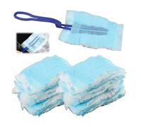 20 Fluffy Duster Refills With 1 Handle, Dust Magnet Replacements, Electrostatic Dust Traps For Multi-Surface Cleaning
