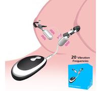 20 Frequency Nipple Vibrator Vibrating Nipple Clamps Clitoral Clip Breast Massage Clitoral Stimulation Female Sex Toys for Women