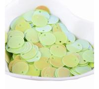 20 g Sequins, Approx. 600 Pieces, 10 mm Round Sequins, Loose Sequins with Hole, Sequins for Crafts, DIY, Sewing, Crafts, Jewellery Making, Clothing Decoration, Home Decoration, Light Green