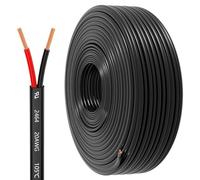 20 Gauge 2 Conductor Electrical Wire, 20 AWG 0.5189mm² Wire PVC Cord, 12V/24V DC Low Voltage/Copper-clad Aluminum(CCA) Flexible/2 Wire for Automotive LED Strips Lamp Lighting Marine (20AWG, 5M)