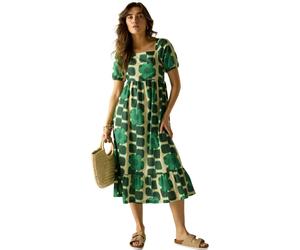 (20, Giant Square Flower Green) Regatta Womens Orla Kiely Midi Summer Dress