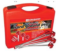 20 Hard Ground Tent Awning Pegs 7mm x 200mm Heavy Duty Camping