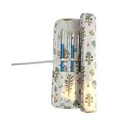 NA 20 Holes Artist Paint Brushes Holder Roll Up Canvas Painting Brushes Large Capacity Brush Carrier Pouch for Colored Pencils Art Supplies