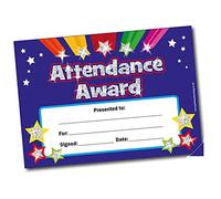 20 Holographic Sparkly Attendance Award Childrens Pupils School Reward Certificates A5 Primary Teaching Services