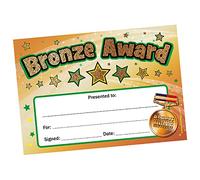 20 Holographic Sparkly Bronze Award 3rd Place Childrens Pupils School Reward Certificates A5 Primary Teaching Services (Bronze)