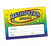 20 Holographic Sparkly Maths Star Award Childrens Pupils School Reward Certificates A5 Primary Teaching Services