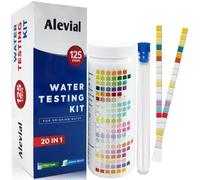 20 in 1 Drinking Water Testing Kit 125 Strips Home Test for Tap Water Quality, Detects Lead pH Hardness Chlorine Iron Fluoride and More, Tester for Drink Water, Pool, Aquarium, Hot Tub by Alevial